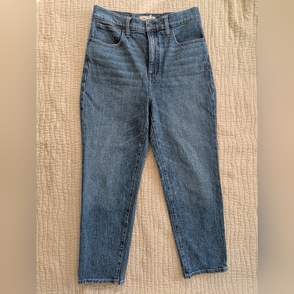 Madewell Women's Classic Straight Medium Wash Blue Denim Jeans (30)